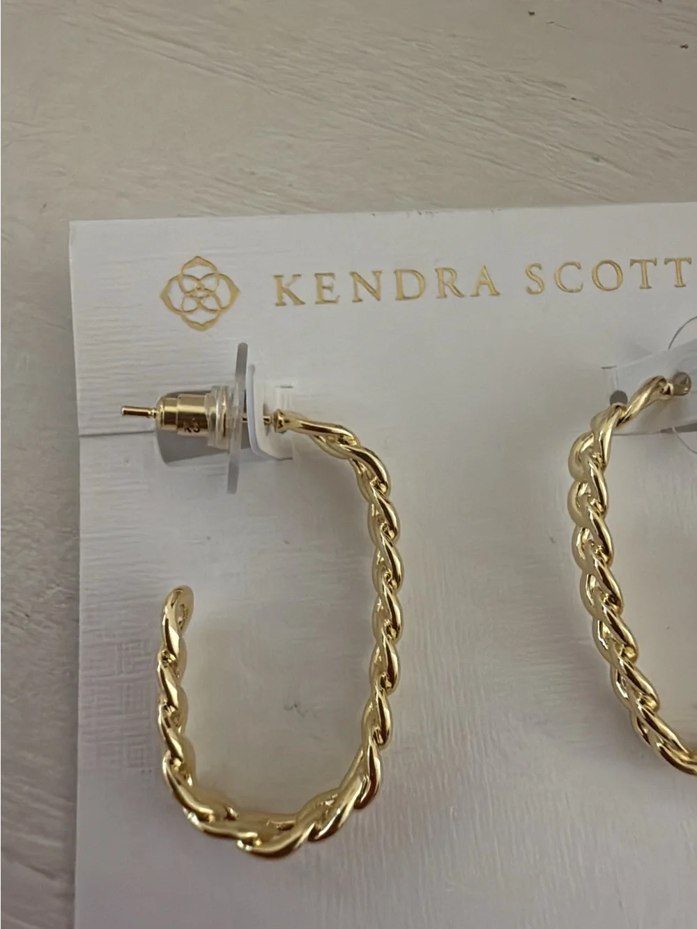 Kendra Scott Grier Chain Link Hoop Earrings Gold-tone, NWT